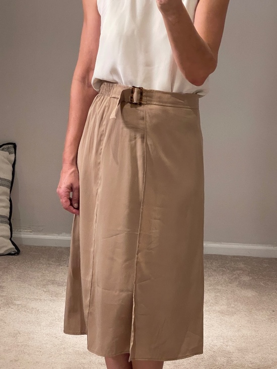 Max Studio Dresses & Skirts - Max Studio light wrap midi skirt beige women L - NWT